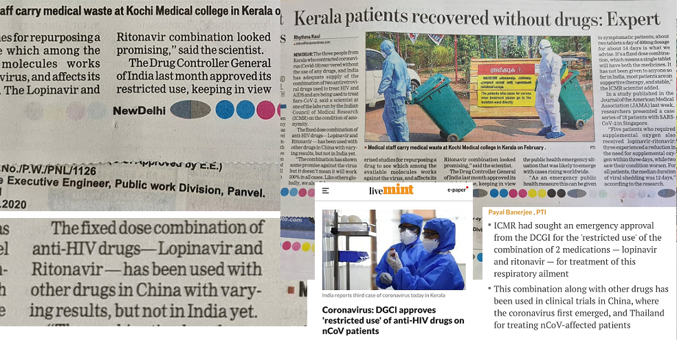 Coronavirus: DGCI approves ‘restricted use’ of anti-HIV Drugs on nCoV Patients
